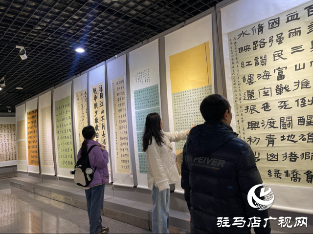 駐馬店市文化館舉行“永遠(yuǎn)聽黨話 筆墨潤(rùn)萬家”河南大書法作品展