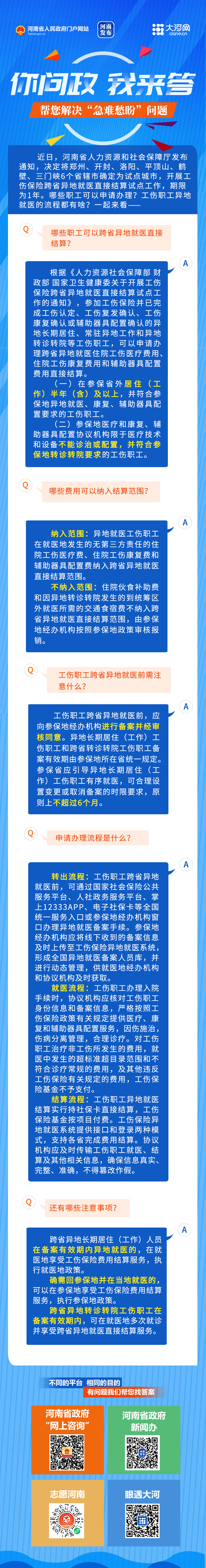 4月1日起河南6地將開展工傷異地就醫(yī)直接結(jié)算，如何辦理？