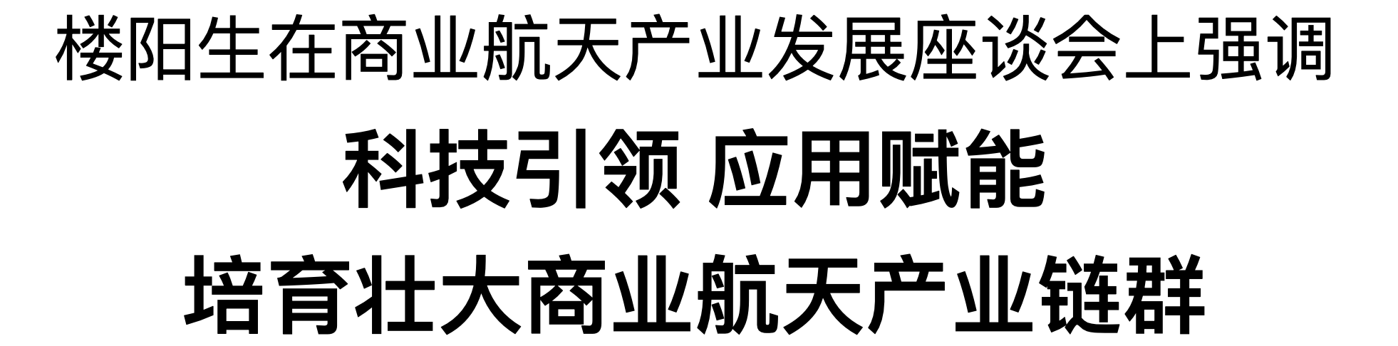 樓陽(yáng)生主持召開(kāi)商業(yè)航天產(chǎn)業(yè)發(fā)展座談會(huì)