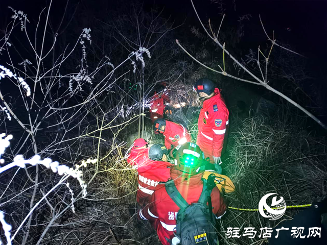 泌陽縣蛟龍救援隊深冬夜緊急搜救患有阿爾茲海默癥的走失人員